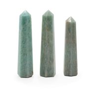 Pointes Obélisques à Six Faces en Pierre Naturelle environ 11 cm – Amazonite