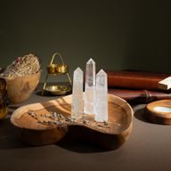 Pointes Obélisques à Six Faces en Pierre Naturelle environ 11 cm - Quartz clair