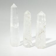 Pointes Obélisques à Six Faces en Pierre Naturelle environ 11 cm - Quartz clair