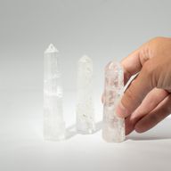 Pointes Obélisques à Six Faces en Pierre Naturelle environ 11 cm - Quartz clair