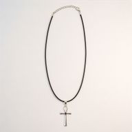 Pendentifs dévotionnels indiens - Plaqué argent (cordon de 45 cm) - Symbole Ankh de la vie éternelle
