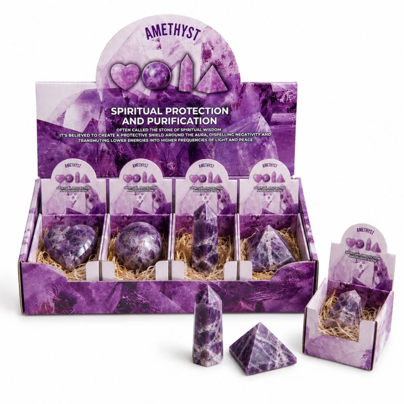 Assortiment de Pierres Naturelles Prête à la Vente - Améthyste