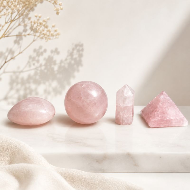 Assortiment de Pierres Naturelles Prête à la Vente – Quartz rose