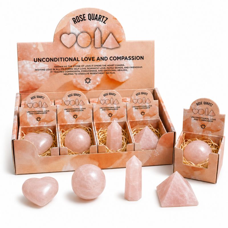 Assortiment de Pierres Naturelles Prête à la Vente – Quartz rose
