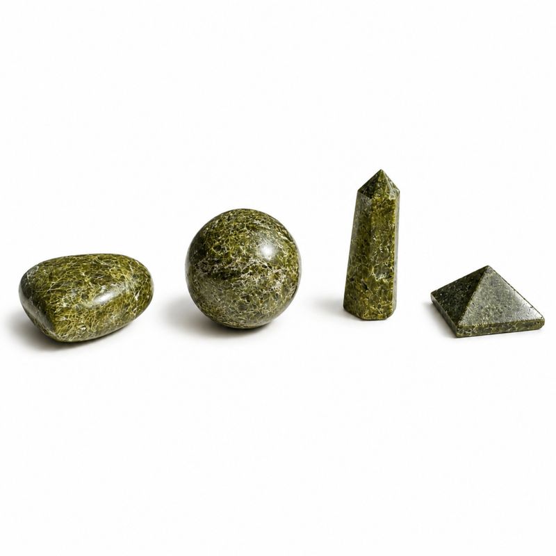Assortiment de Pierres Naturelles Prête à la Vente - Epidote