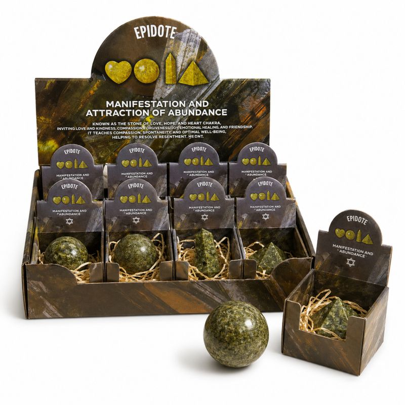 Assortiment de Pierres Naturelles Prête à la Vente - Epidote