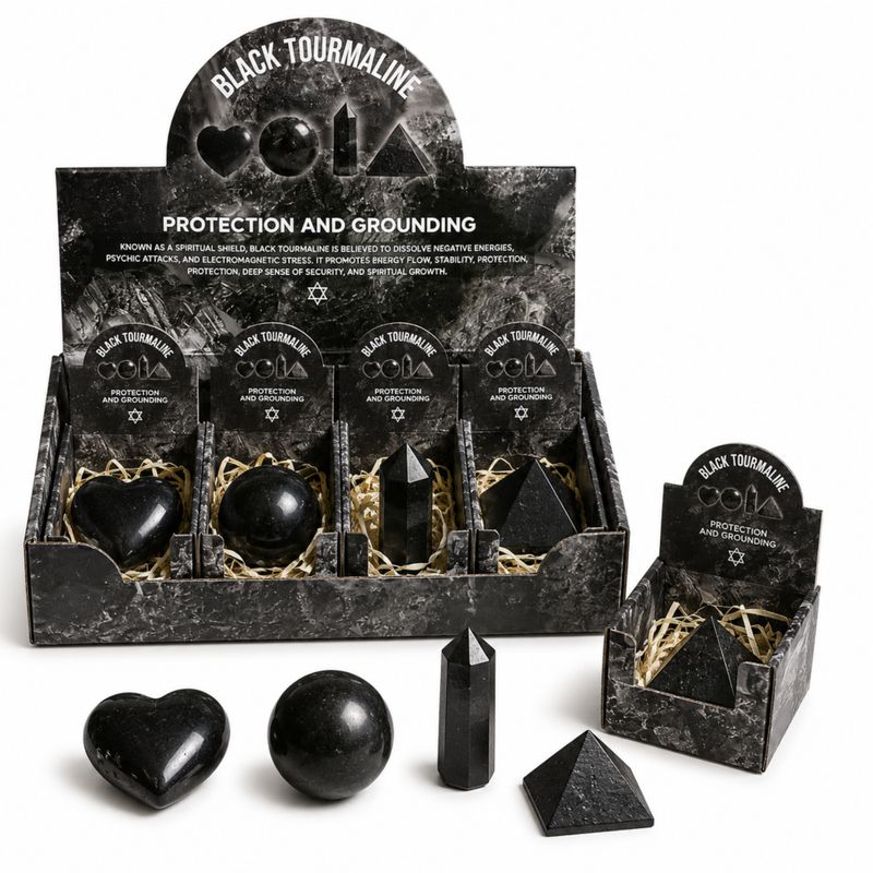 Assortiment de Pierres Naturelles Prête à la Vente - Tourmaline Noire