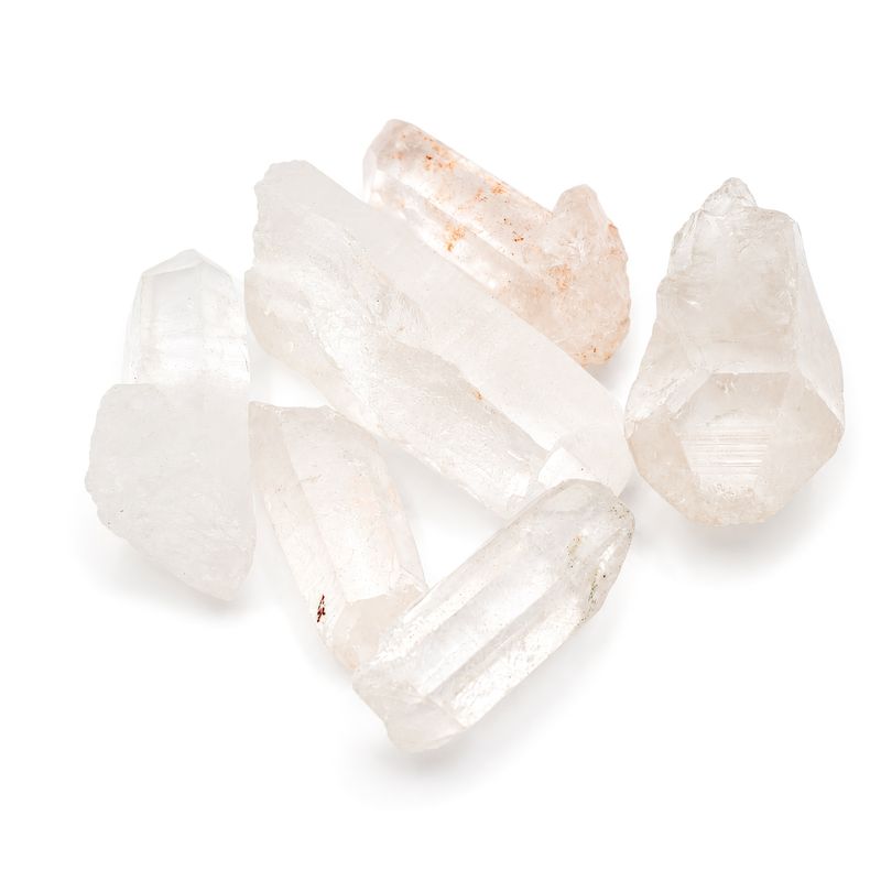 Ensemble de 6 échantillons minéraux - Cristaux de quartz de l'Himalaya