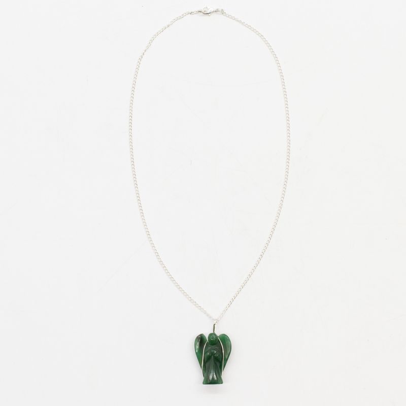 Pendentif Ange Gardien en aventurine verte