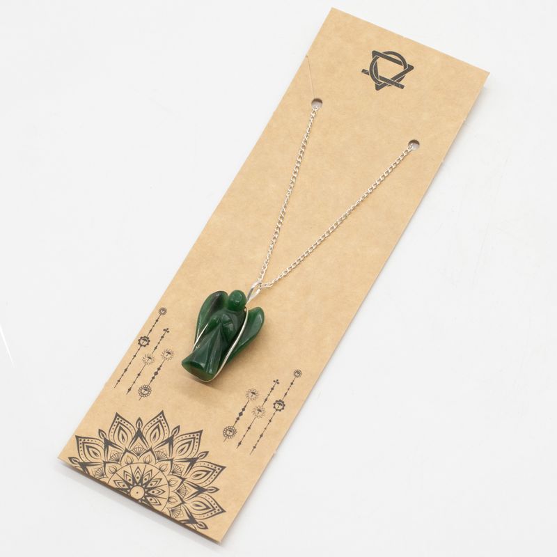 Pendentif Ange Gardien en aventurine verte