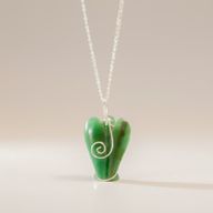 Pendentif Ange Gardien en aventurine verte
