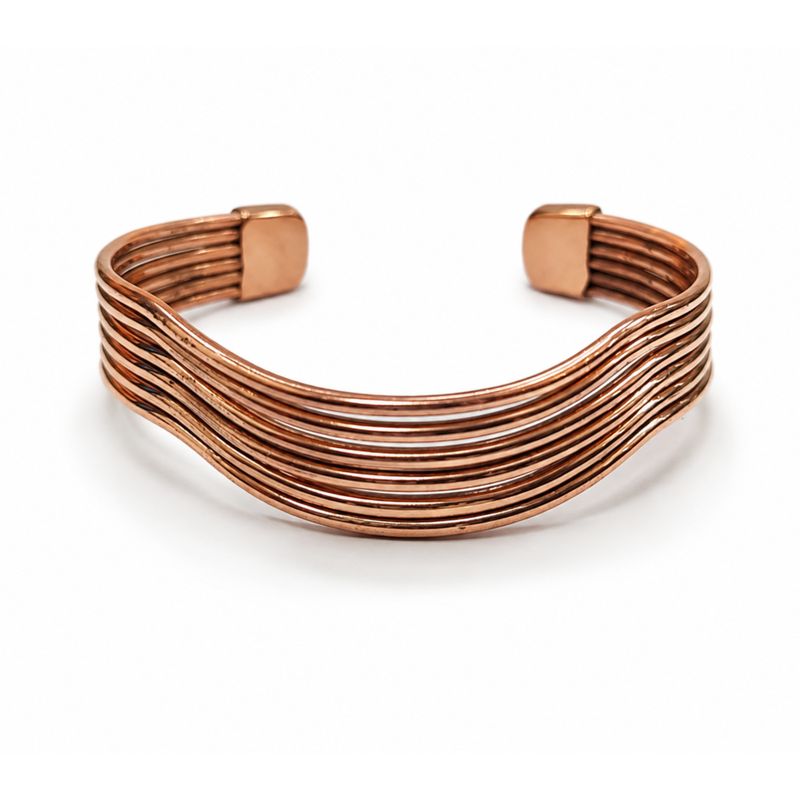Bracelets des vagues élémentaires en cuivre (assortis)