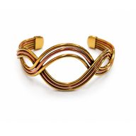Bracelets des vagues élémentaires en cuivre (assortis)