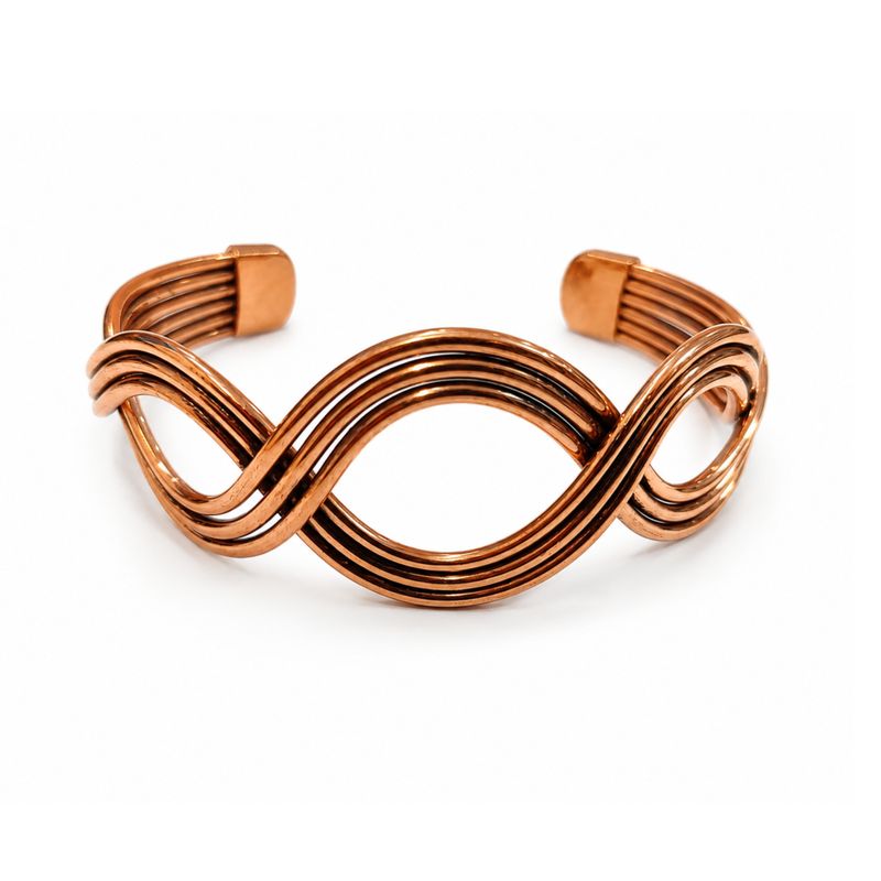 Bracelets des vagues élémentaires en cuivre (assortis)
