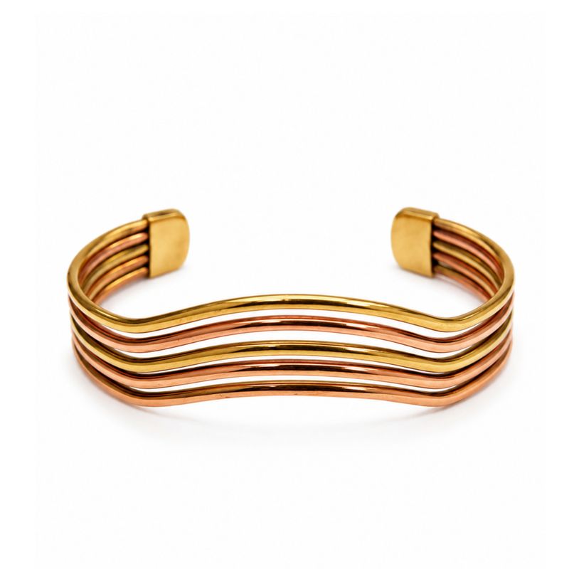 Bracelets des vagues élémentaires en cuivre (assortis)