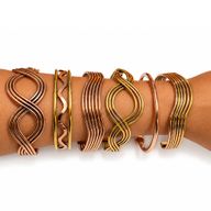 Bracelets des vagues élémentaires en cuivre (assortis)