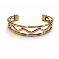Bracelets des vagues élémentaires en cuivre (assortis)