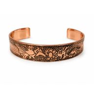 Bracelets en cuivre massif de la gamme médiévale avec gravures d'affirmations (variés)