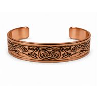 Bracelets en cuivre massif de la gamme médiévale avec gravures d'affirmations (variés)