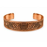 Bracelets en cuivre massif de la gamme médiévale avec gravures d'affirmations (variés)