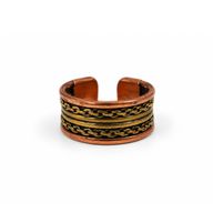Anneaux en cuivre Classiques à bandes - Designs et tailles variés