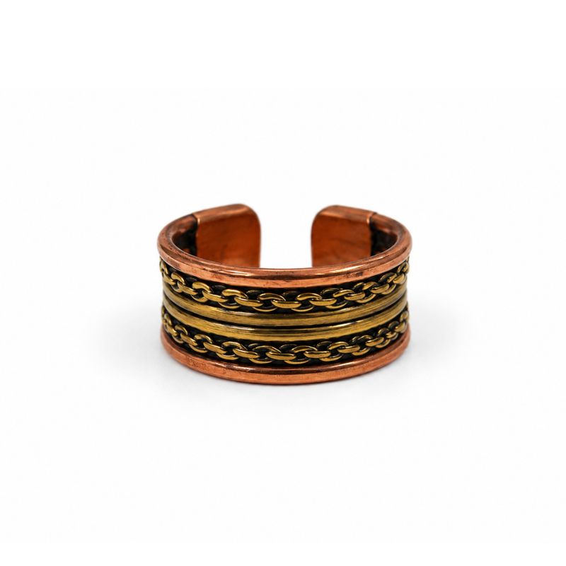 Anneaux en cuivre Classiques à bandes - Designs et tailles variés