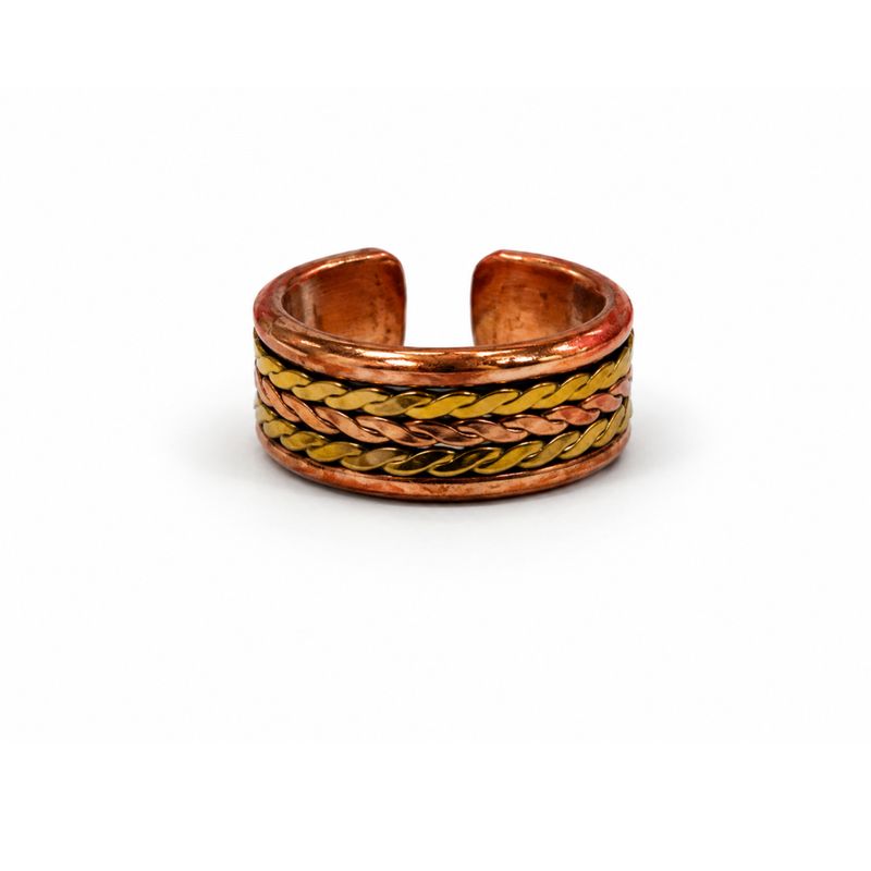 Anneaux en cuivre Classiques à bandes - Designs et tailles variés