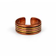 Anneaux en cuivre Classiques à bandes - Designs et tailles variés