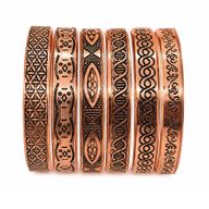 Bracelets en cuivre massif Collection Énergie Nomade Gravures (variées)