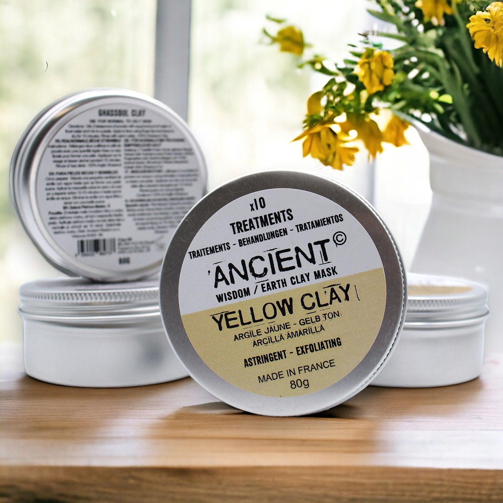 Masques pour visage en argile