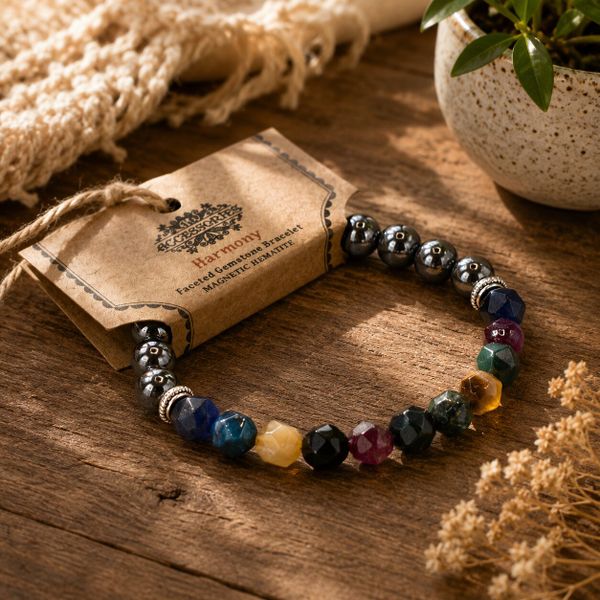 Bracelets De Pierres Précieuses À Facettes Magnétiques