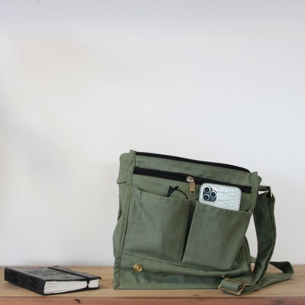 Sacoche pour Ordinateur Portable en Toile de Coton