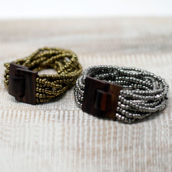 Bracelet jonc multi-perles et bracelets Budha