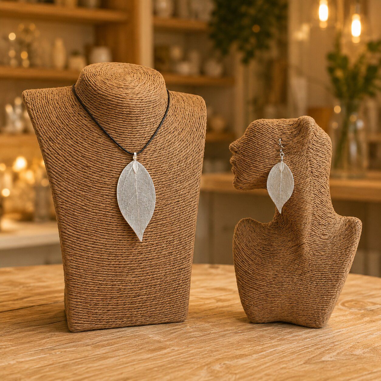 Véritables Feuilles en Bijoux - Naturel