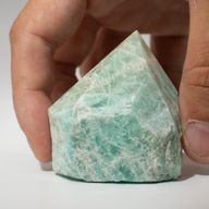 Lot de Pointes Polies en Pierres Naturelles – Amazonite Indienne (environ 5 à 6 pièces)