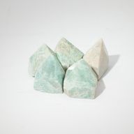 Lot de Pointes Polies en Pierres Naturelles – Amazonite Indienne (environ 5 à 6 pièces)