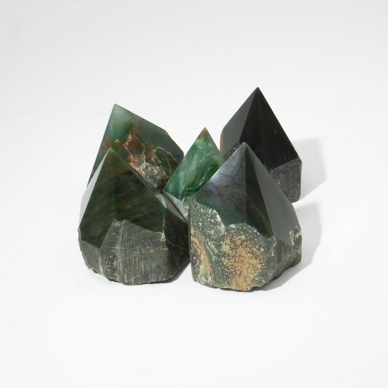 Pointes Polies en Vrac de Pierres Gemmes - Aventurine verte (environ 5-6 pièces)