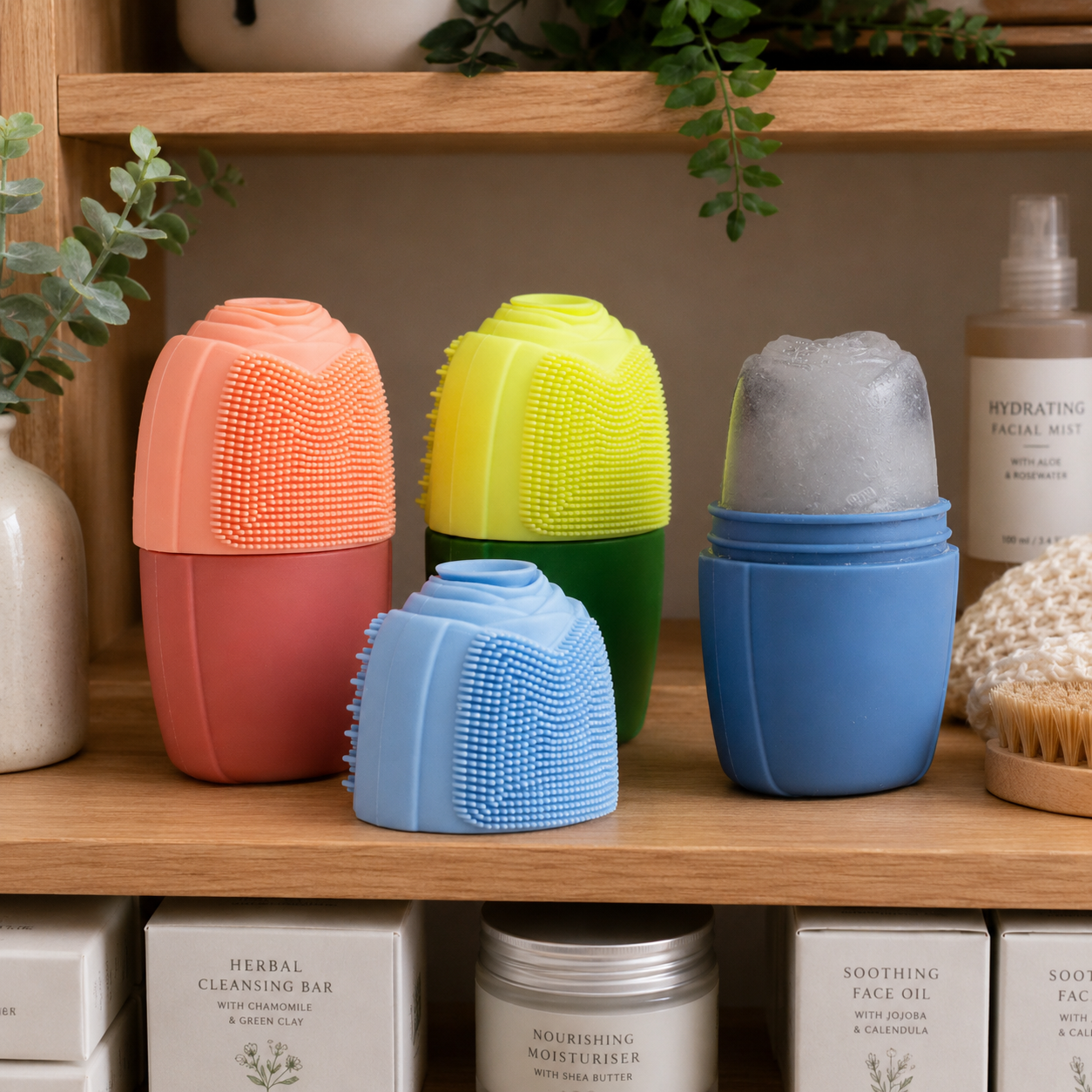 Rouleaux de Glace en Silicone pour le Visage