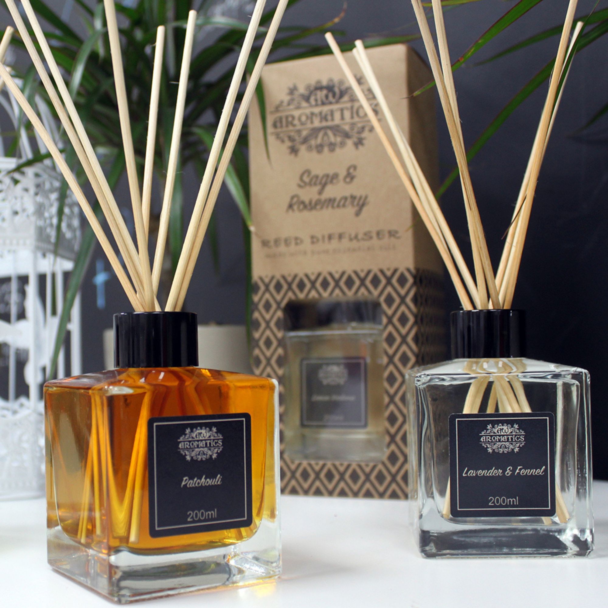 Diffuseurs à Rotin avec des Huiles Essentielles Pures – 200ml