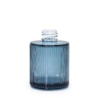 Flacon Diffuseur Rond Nervuré à Roseaux de 150 ml (col de 28 mm) - Bleu Fumé