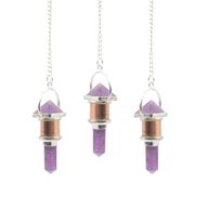 Le moteur violet - Pièce de combo : pendule en cuivre - améthyste