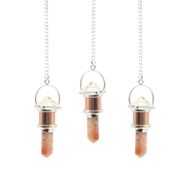 La Chambre de la Lune - Pièce Combo : Pendule en cuivre - Quartz clair et pierre de soleil