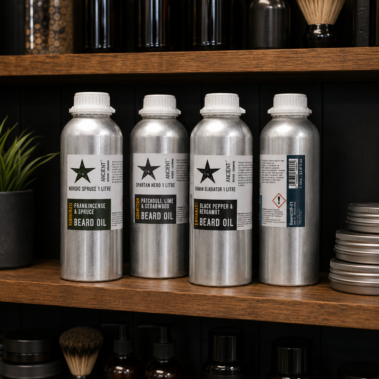 Huiles de Barbe Pures et Naturelles 1 Litre