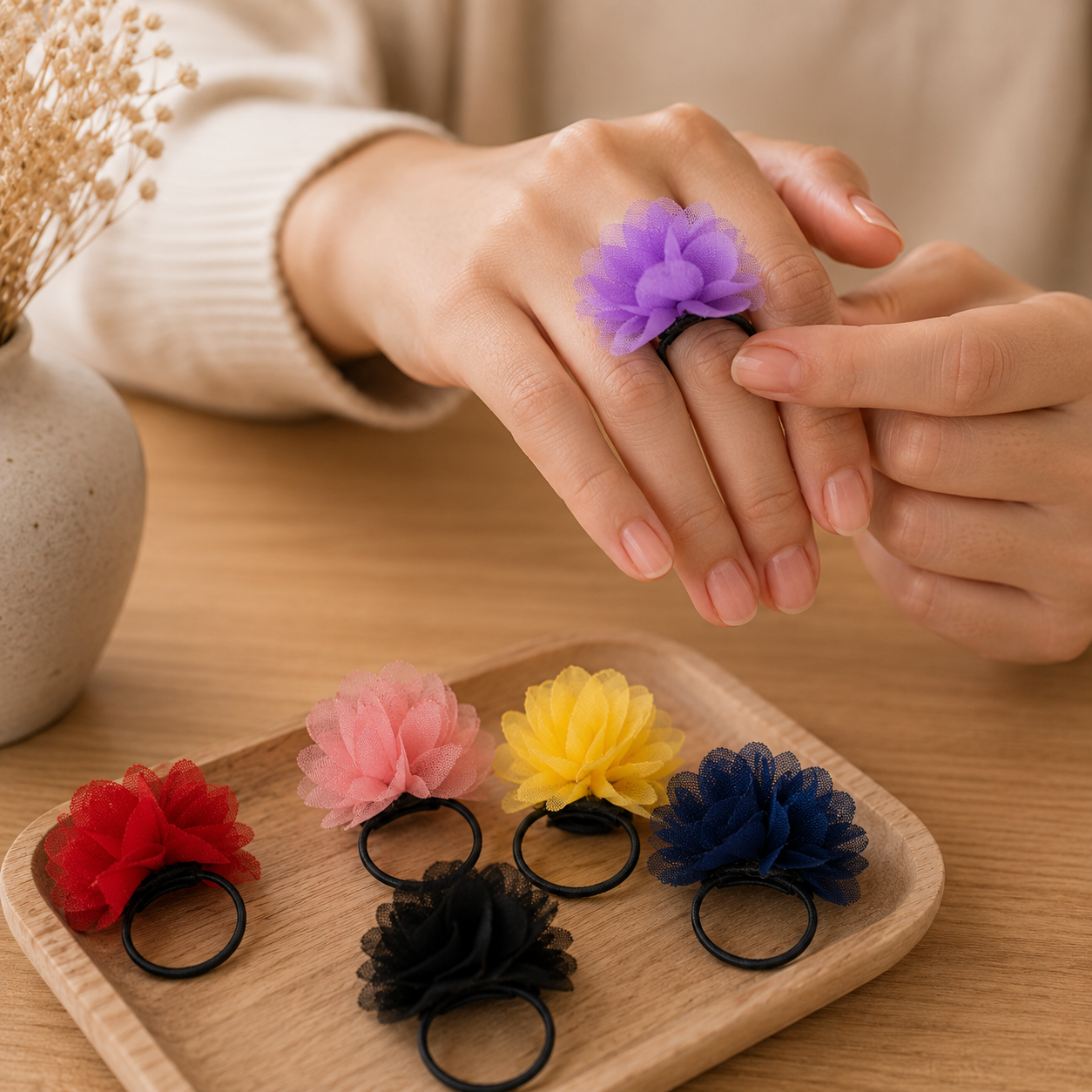 Anneaux Diffuseurs en Chiffon Parfumé