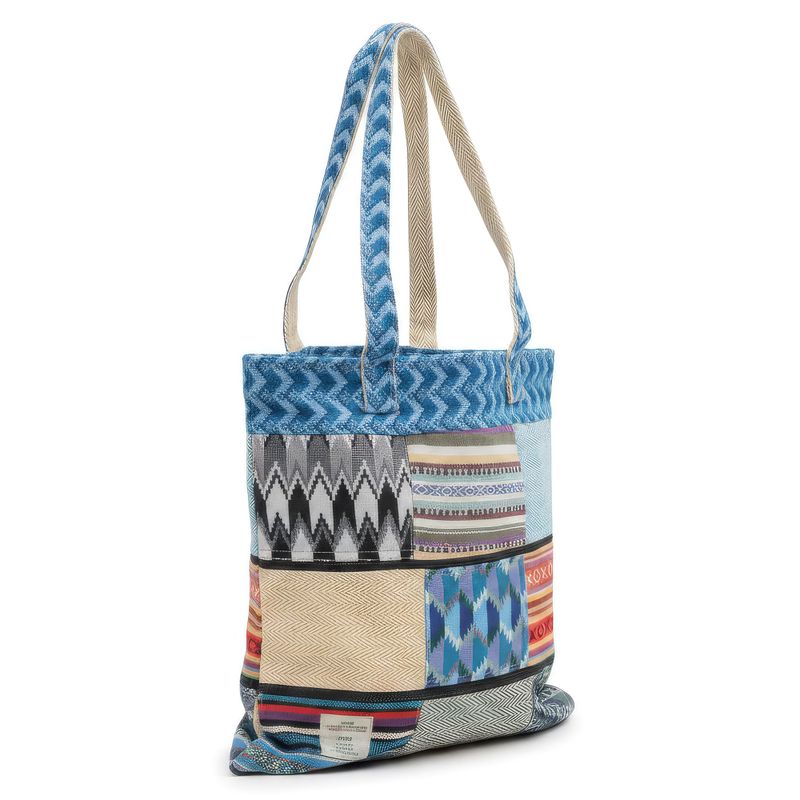 Sac cabas Patchwork Kathmandu - Dhaka Design (37 × 38 cm)