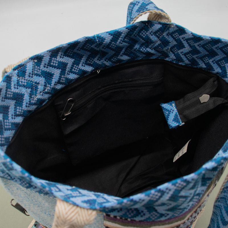 Sac cabas Patchwork Kathmandu - Dhaka Design (37 × 38 cm)
