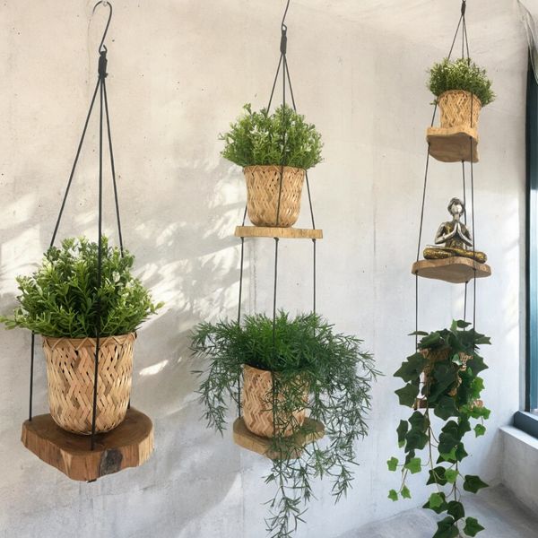 Etagère Suspendue en Bois Gamal