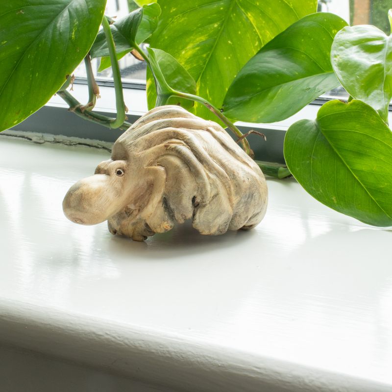Sculpture en bois artisanale Parasite - Pieuvre gardienne de l'océan