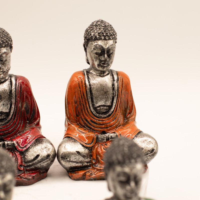 Mini Bouddha argenté (couleurs variées)