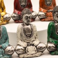 Mini Bouddha argenté (couleurs variées)